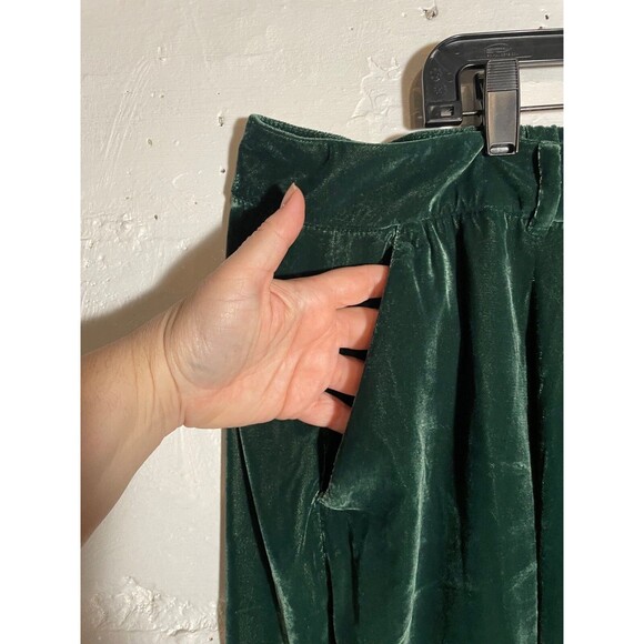 NWT Old Navy Green Velvet Taylor Wide Leg Pants High Rise Trousers Womens 2X - Picture 5 of 16